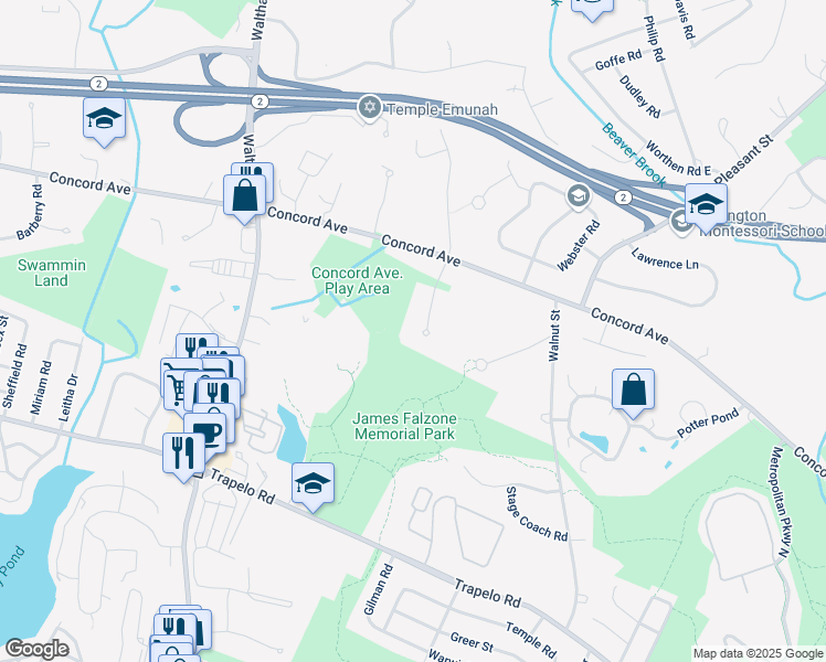 map of restaurants, bars, coffee shops, grocery stores, and more near 15 Scott Road in Lexington