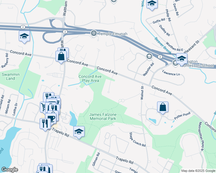 map of restaurants, bars, coffee shops, grocery stores, and more near 9 Scott Road in Lexington