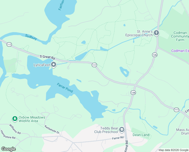 map of restaurants, bars, coffee shops, grocery stores, and more near 99 South Great Road in Lincoln