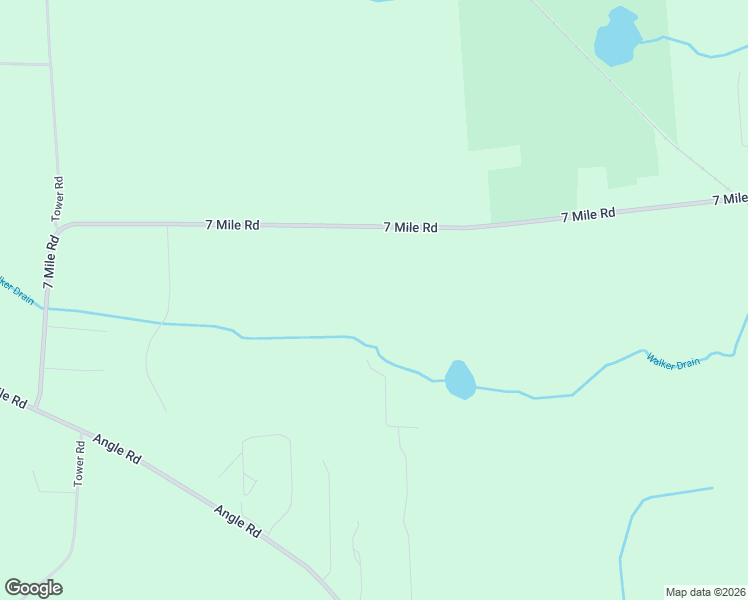 map of restaurants, bars, coffee shops, grocery stores, and more near 7670 7 Mile Road in Northville