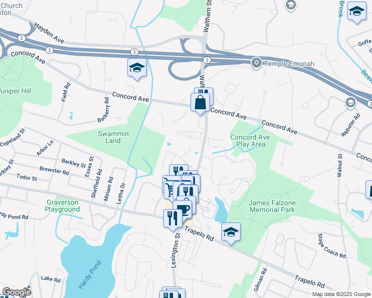 map of restaurants, bars, coffee shops, grocery stores, and more near 7300 Lexington Ridge Drive in Lexington