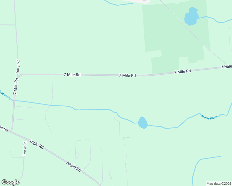 map of restaurants, bars, coffee shops, grocery stores, and more near 7670 7 Mile Road in Northville