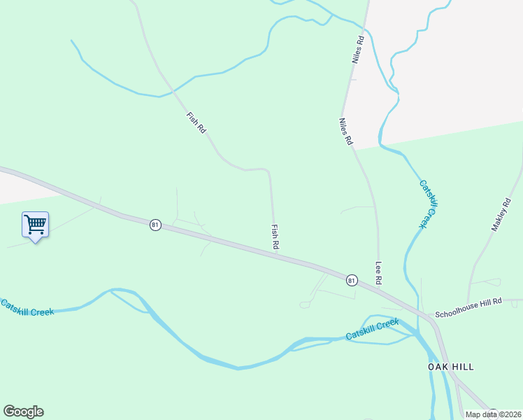 map of restaurants, bars, coffee shops, grocery stores, and more near 41 Fish Road in Oak Hill