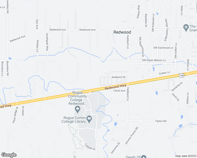 map of restaurants, bars, coffee shops, grocery stores, and more near 1874 Honeylocust Drive in Grants Pass