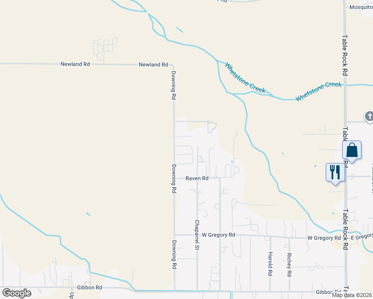 map of restaurants, bars, coffee shops, grocery stores, and more near 19 Bruce Circle in Central Point