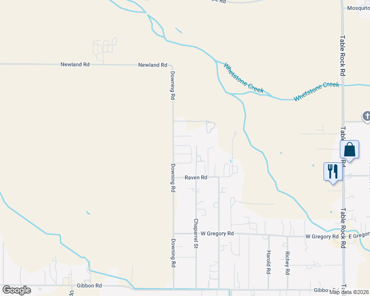 map of restaurants, bars, coffee shops, grocery stores, and more near 19 Bruce Circle in Central Point