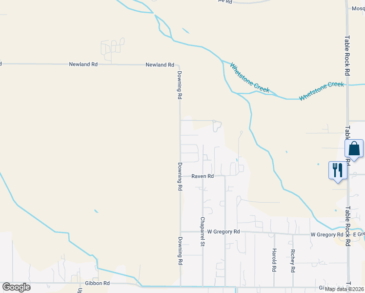 map of restaurants, bars, coffee shops, grocery stores, and more near 19 Bruce Circle in Central Point