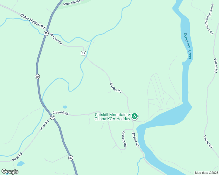map of restaurants, bars, coffee shops, grocery stores, and more near 379 Stryker Road in Gilboa