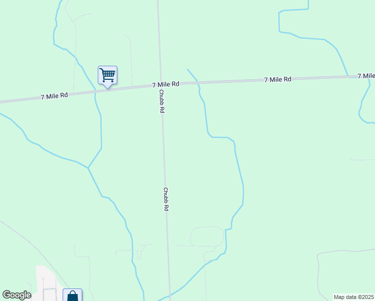 map of restaurants, bars, coffee shops, grocery stores, and more near 8802 Chubb Road in Northville