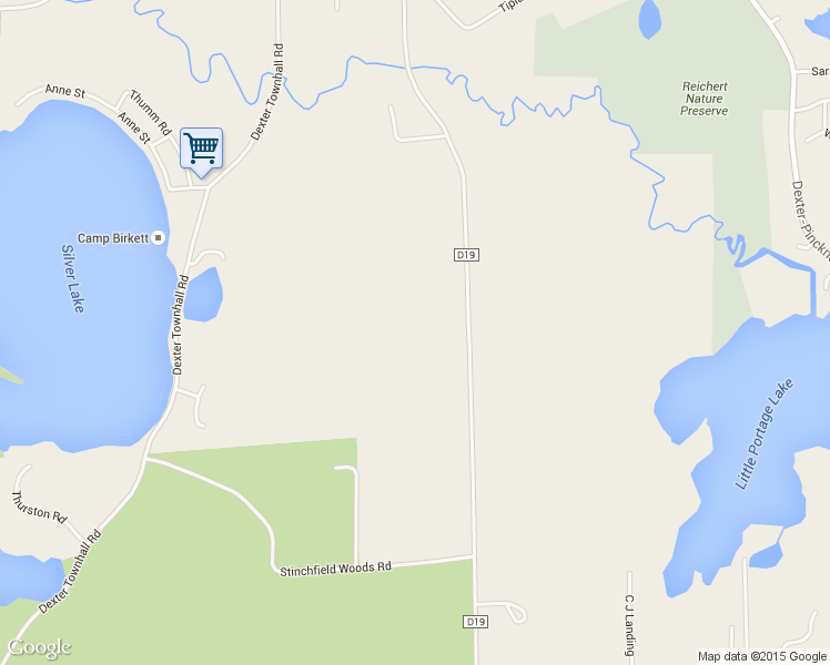 map of restaurants, bars, coffee shops, grocery stores, and more near 8645 Toma Road in Pinckney