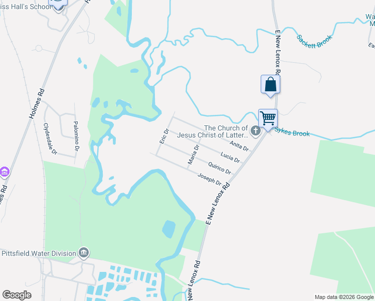 map of restaurants, bars, coffee shops, grocery stores, and more near 82 Quirico Drive in Pittsfield