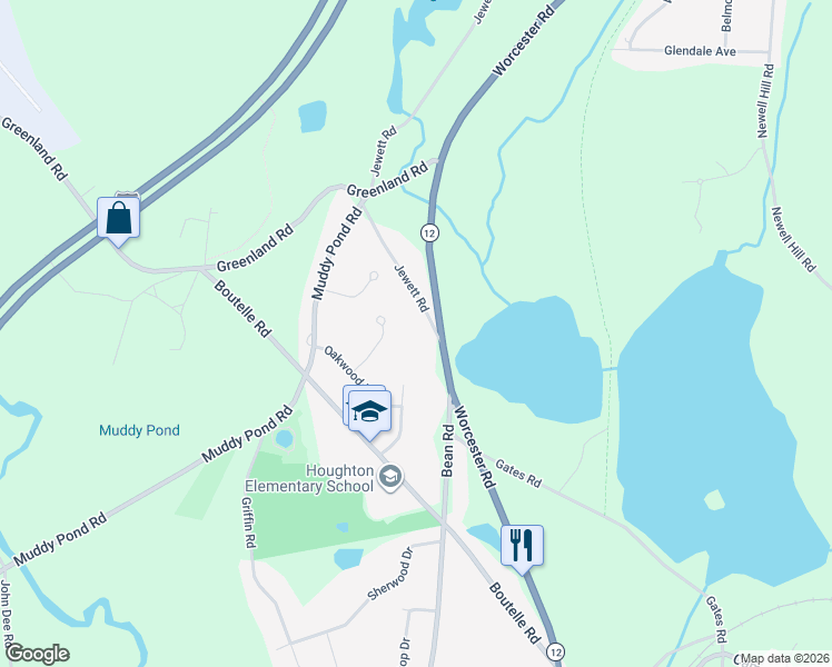 map of restaurants, bars, coffee shops, grocery stores, and more near 7 Karen Drive in Sterling