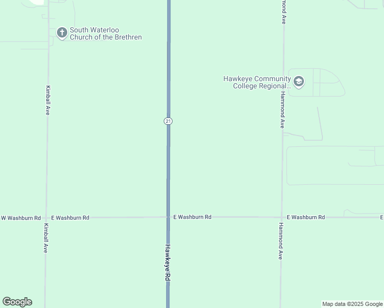 map of restaurants, bars, coffee shops, grocery stores, and more near 715 East Washburn Road in Waterloo