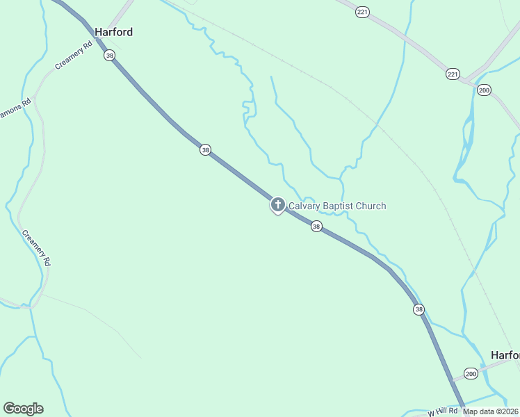 map of restaurants, bars, coffee shops, grocery stores, and more near 245 New York 38 in Harford