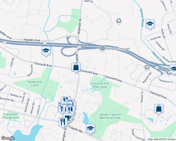 map of restaurants, bars, coffee shops, grocery stores, and more near 33 April Lane in Lexington