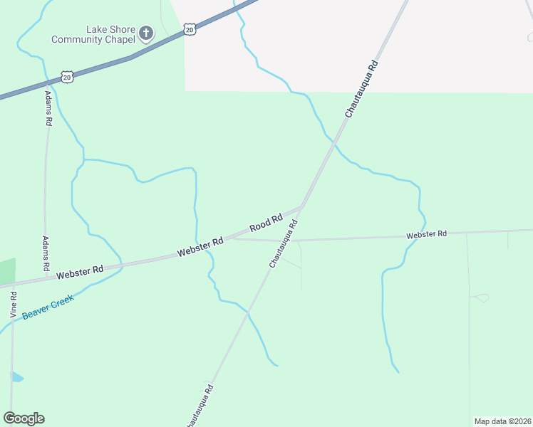 map of restaurants, bars, coffee shops, grocery stores, and more near 4436 Rood Road in Fredonia