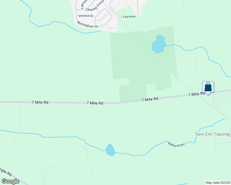 map of restaurants, bars, coffee shops, grocery stores, and more near 7959 7 Mile Rd in Northville