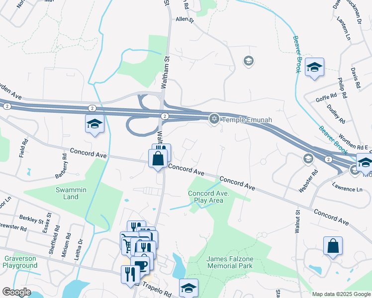 map of restaurants, bars, coffee shops, grocery stores, and more near 8 April Lane in Lexington