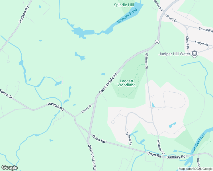 map of restaurants, bars, coffee shops, grocery stores, and more near Massachusetts 62 in Stow