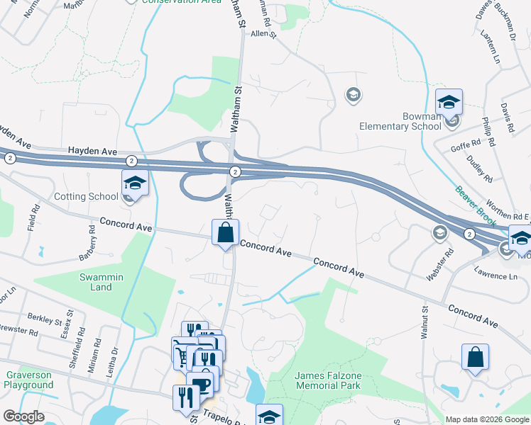 map of restaurants, bars, coffee shops, grocery stores, and more near 8 April Lane in Lexington
