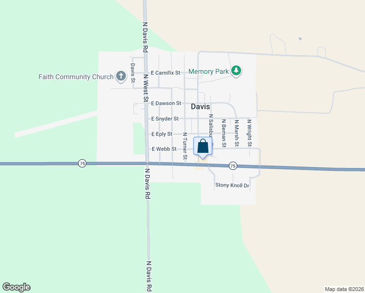 map of restaurants, bars, coffee shops, grocery stores, and more near 204 North Turner Street in Davis