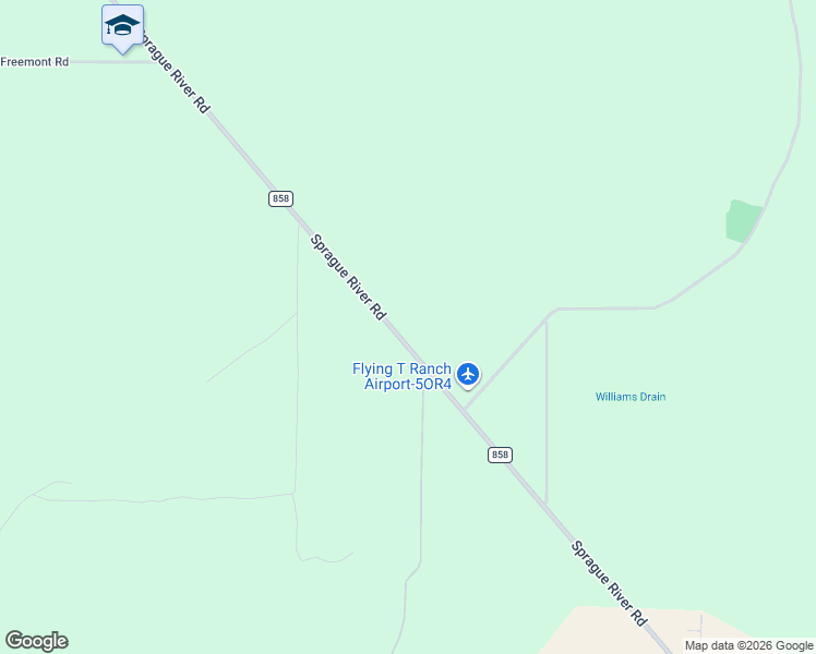 map of restaurants, bars, coffee shops, grocery stores, and more near 34991 Sprague River Road in Sprague River