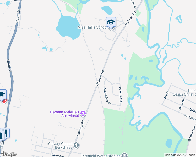 map of restaurants, bars, coffee shops, grocery stores, and more near 654 Holmes Road in Pittsfield