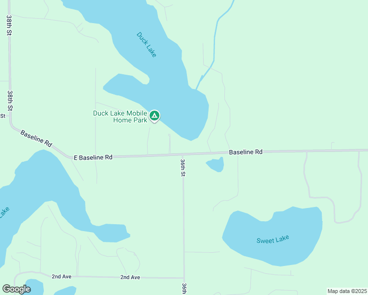 map of restaurants, bars, coffee shops, grocery stores, and more near 3601 East Baseline Road in Gobles