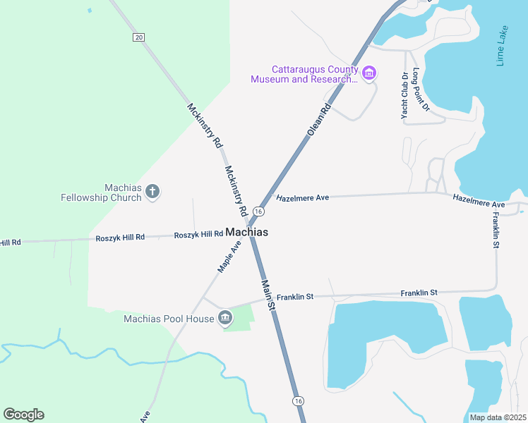 map of restaurants, bars, coffee shops, grocery stores, and more near 9718 Main Street in Machias