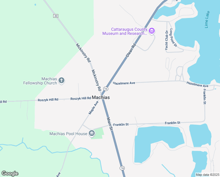 map of restaurants, bars, coffee shops, grocery stores, and more near 9718 Main Street in Machias