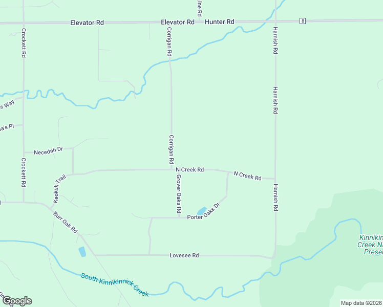 map of restaurants, bars, coffee shops, grocery stores, and more near 8968 North Creek Road in Roscoe