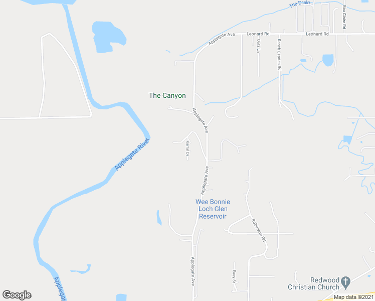 map of restaurants, bars, coffee shops, grocery stores, and more near 242 Karral Drive in Grants Pass