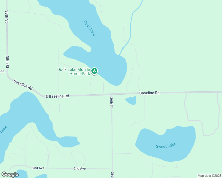 map of restaurants, bars, coffee shops, grocery stores, and more near 3601 East Baseline Road in Gobles