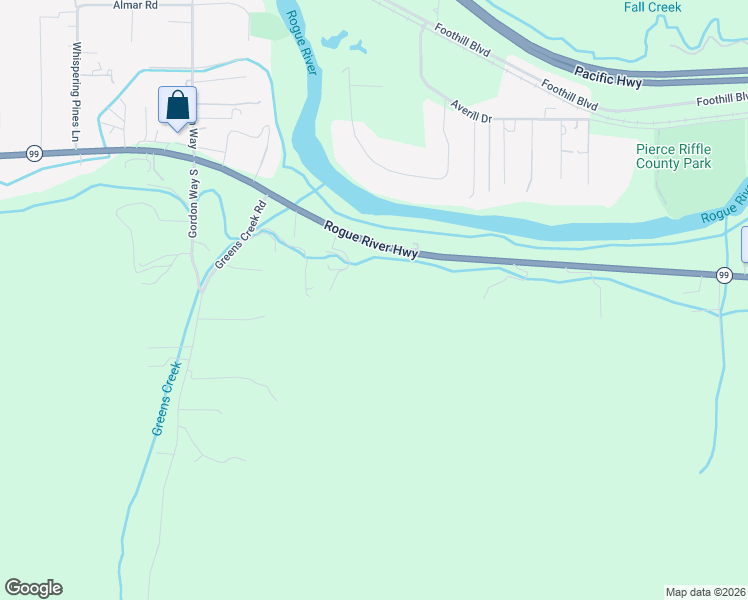 map of restaurants, bars, coffee shops, grocery stores, and more near 4455 Rogue River Highway in Grants Pass