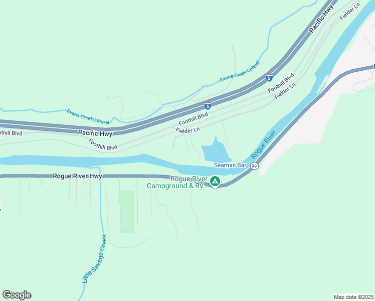 map of restaurants, bars, coffee shops, grocery stores, and more near 195 Rogue Boulevard in Grants Pass