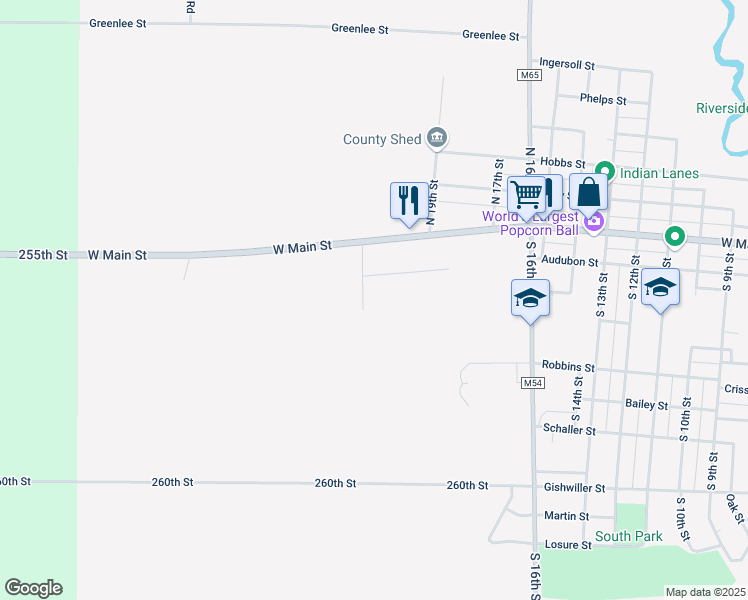 map of restaurants, bars, coffee shops, grocery stores, and more near 214 South 21st Street in Sac City