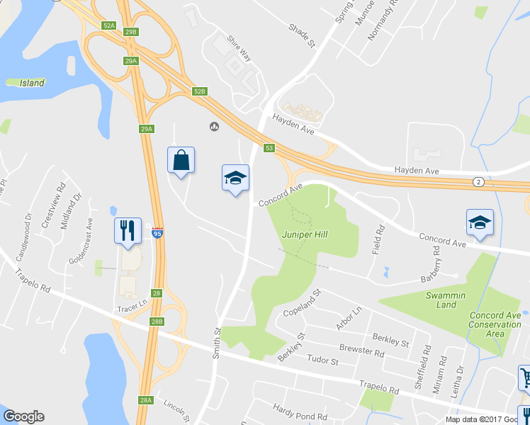 map of restaurants, bars, coffee shops, grocery stores, and more near 180 Spring Street in Lexington