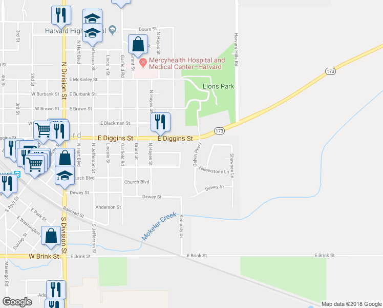 map of restaurants, bars, coffee shops, grocery stores, and more near 316 Galvin Parkway in Harvard