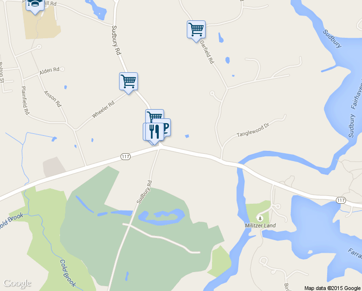 map of restaurants, bars, coffee shops, grocery stores, and more near 148-154 Fitchburg Turnpike in Concord