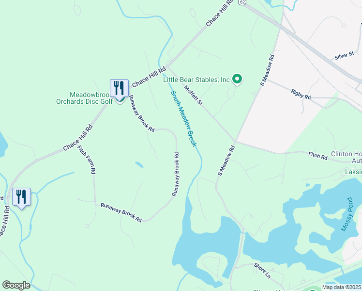 map of restaurants, bars, coffee shops, grocery stores, and more near 27 Runaway Brook Road in Lancaster