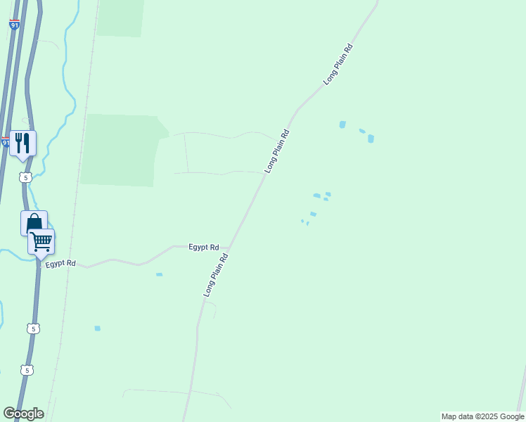 map of restaurants, bars, coffee shops, grocery stores, and more near 36 Long Plain Road in Whately