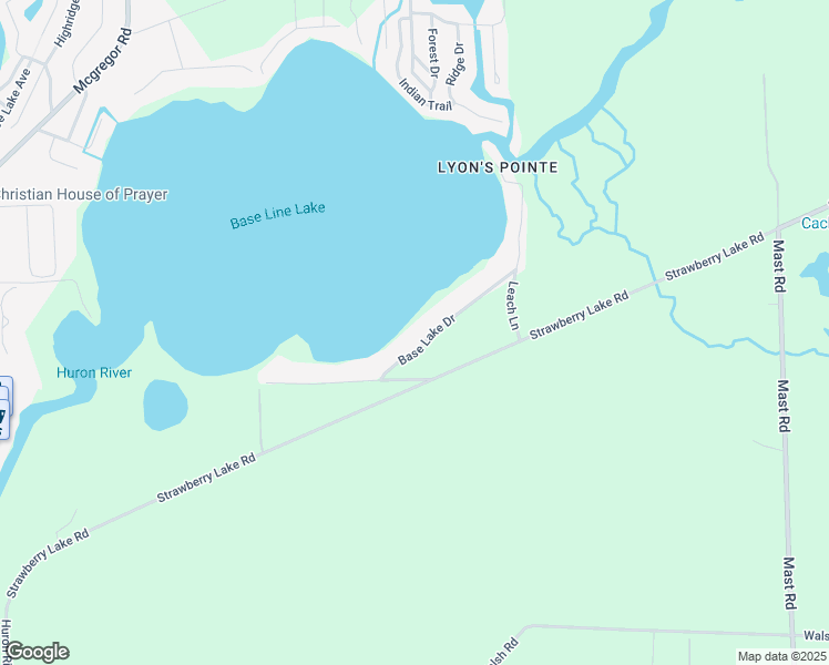 map of restaurants, bars, coffee shops, grocery stores, and more near 7688 Base Lake Drive in Dexter