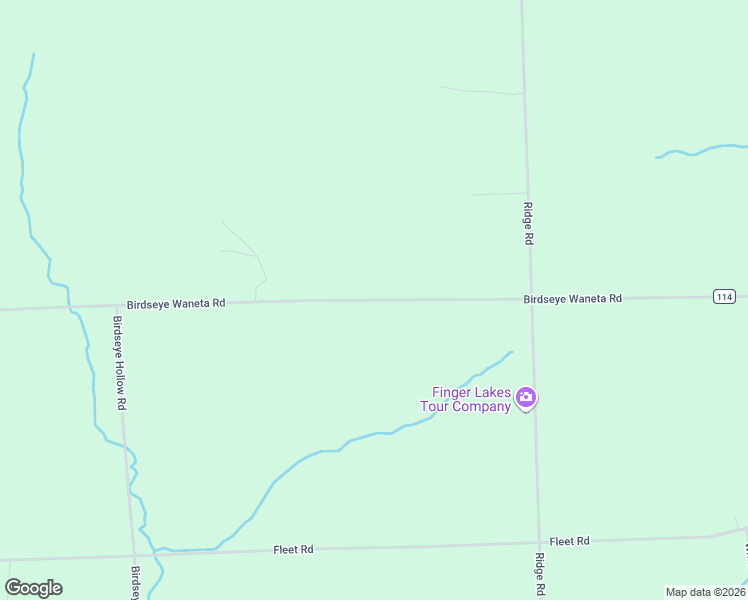 map of restaurants, bars, coffee shops, grocery stores, and more near County Road 114 in Steuben County