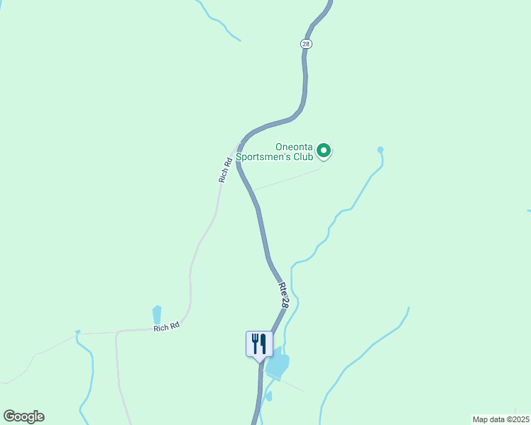 map of restaurants, bars, coffee shops, grocery stores, and more near 80 Highway 28 in Oneonta