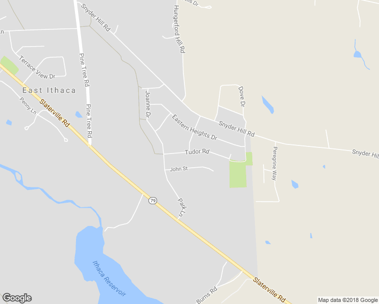 map of restaurants, bars, coffee shops, grocery stores, and more near 199 Sharlene Drive in Ithaca