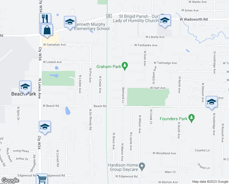 map of restaurants, bars, coffee shops, grocery stores, and more near 1125 Bob Ofarrell Lane in Zion