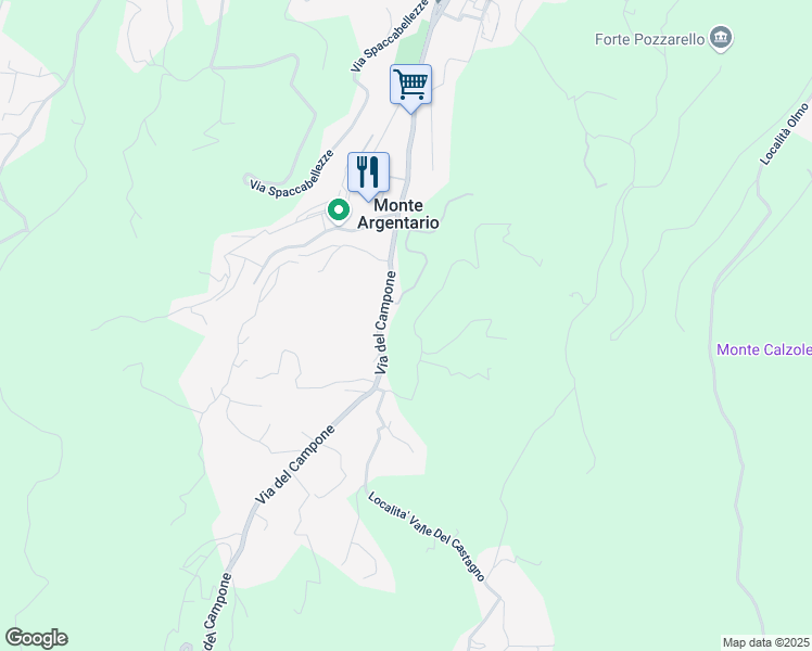 map of restaurants, bars, coffee shops, grocery stores, and more near 110 Via del Campone in Provincia di Grosseto
