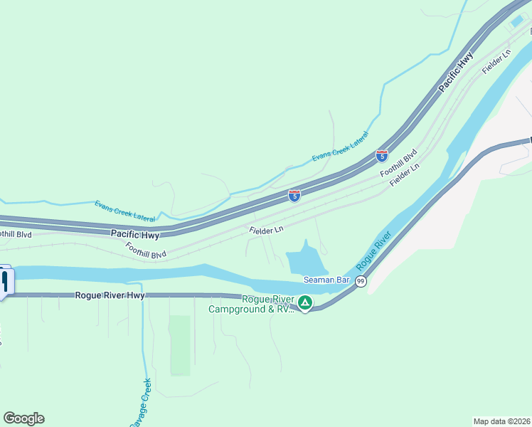 map of restaurants, bars, coffee shops, grocery stores, and more near 4980 Foothill Boulevard in Grants Pass