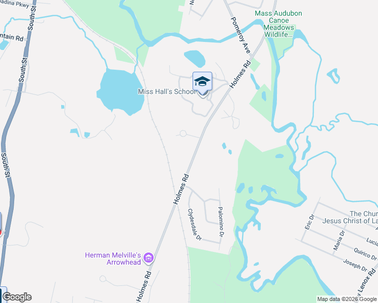 map of restaurants, bars, coffee shops, grocery stores, and more near 570 Holmes Road in Pittsfield