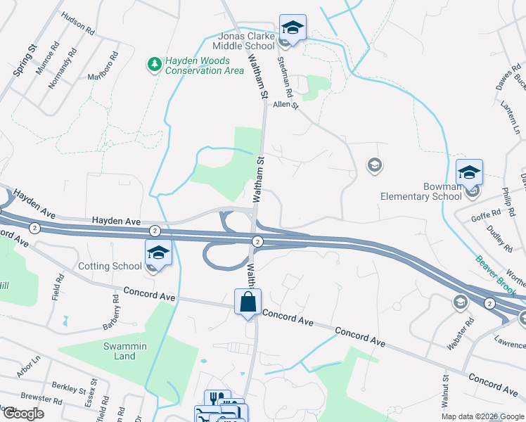 map of restaurants, bars, coffee shops, grocery stores, and more near 29 Blossomcrest Road in Lexington